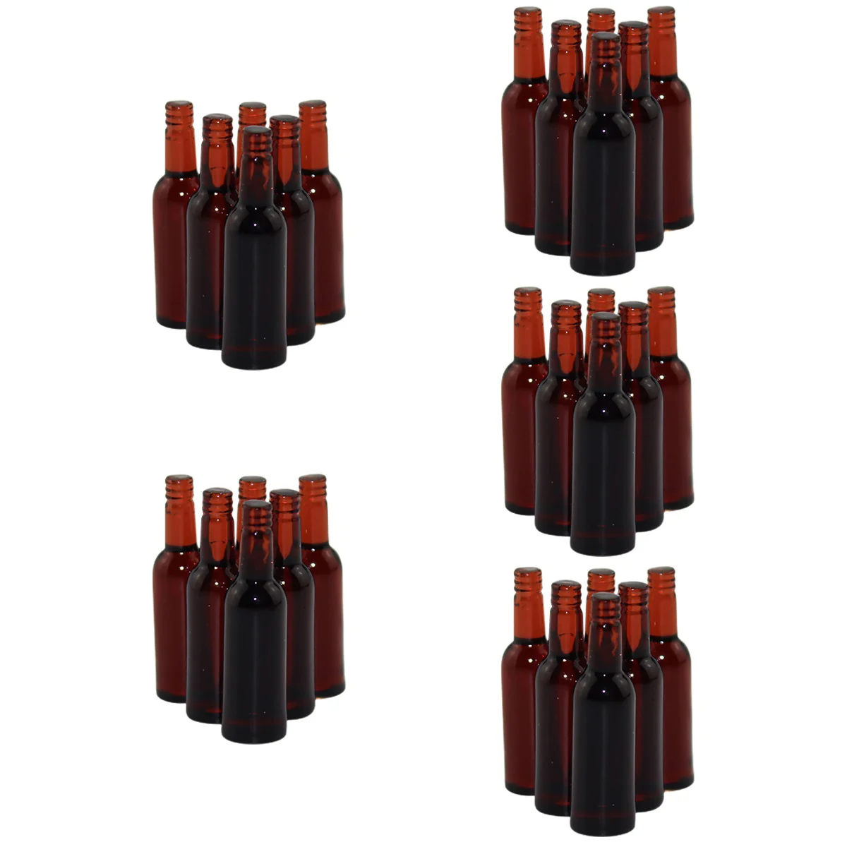 

Mini Beer Bottles Tiny House Miniature Dollhouse Accessories Desktop Model Brown Resin