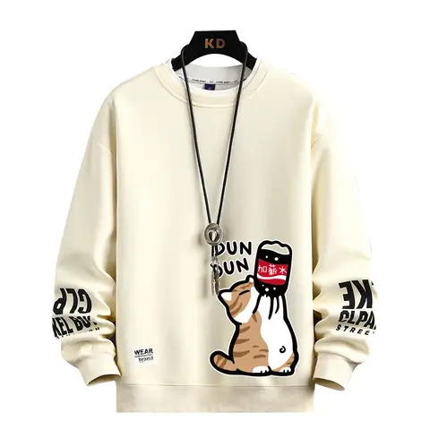 Cartoon Cute Cat Funny Print Graphic T-shirt Women Oversized Loose Design Lovers Casual Long Sleeve T-shirt S-5XL Men Clothing