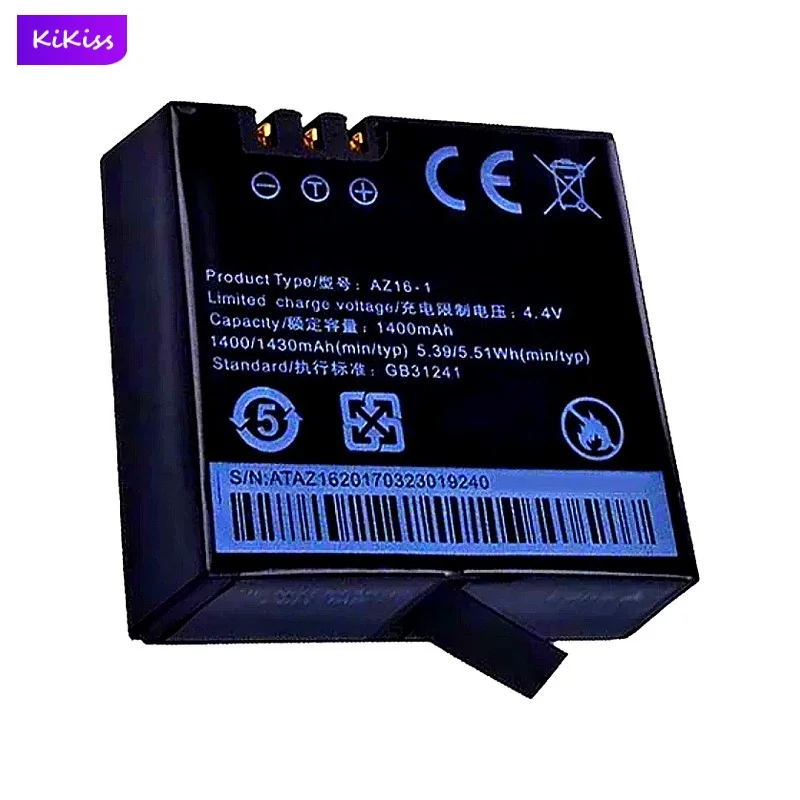 AZ16-1 Camera Battery For Xiaomi YI 4K +/Lite/360 VR Action Not For Discovery Version 1400mAh Real Capacity