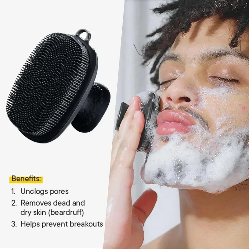 

Silicone Face Scrubber Manual Facial Cleansing Brush Soft Skin Care Exfoliating Wash Brush for Men Women