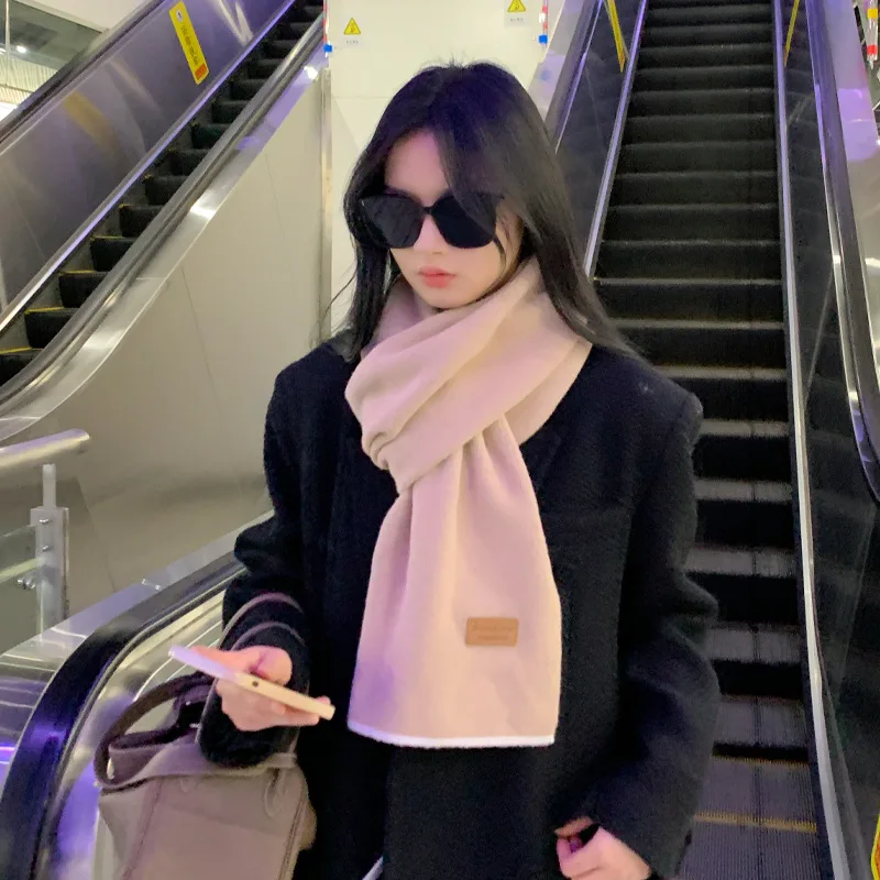 Winter cold protection neck comfortable breathable warm scarf casual versatile personalized labeling sheep wool scarf scarf