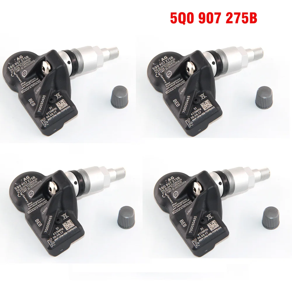 TPMS Tire Pressure Sensor 433MHz for Passat B8 Amarok Beetle 3 Tiguan 2 Touareg 2 Transporter  Multivan T5 T6 Caravelle T6 T-Roc