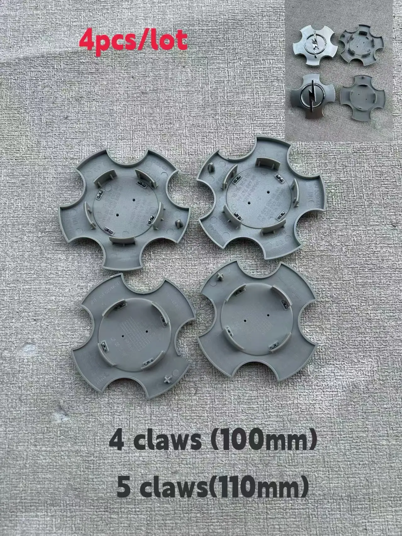 Tapas de centro de rueda para coche, 10cm (90 496 305) 11cm (90 468 692), 4 unidades/lote, para Corsa, Antara, Astra, Zafira, Omega, Vectra