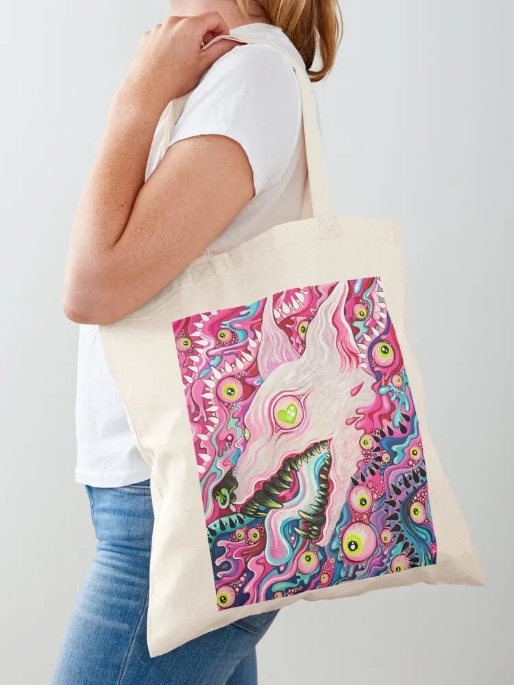 

Glitterwolf Acrylic Painting Tote Bag women bag woman shopping bag Big women Women's bags