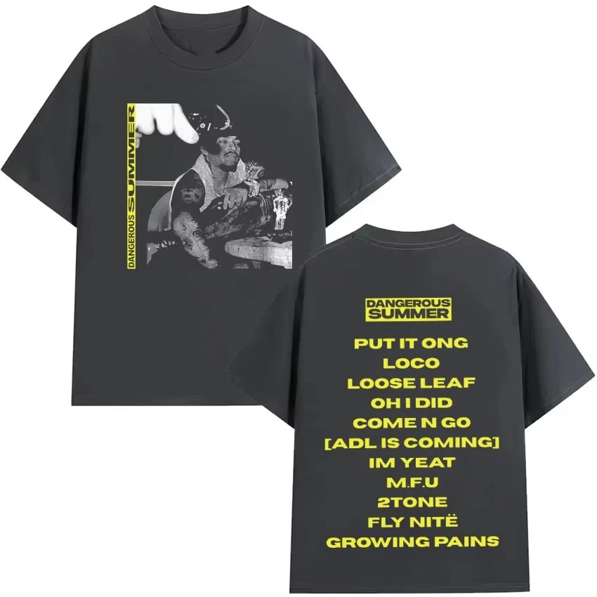 الخطير الصيف نيت الجرافيك طاقم الرقبة تي شيرت مطبوع الرجال القوطية خمر القطن قصير الأكمام الصيف عادية المتضخم Y2KT-قميص