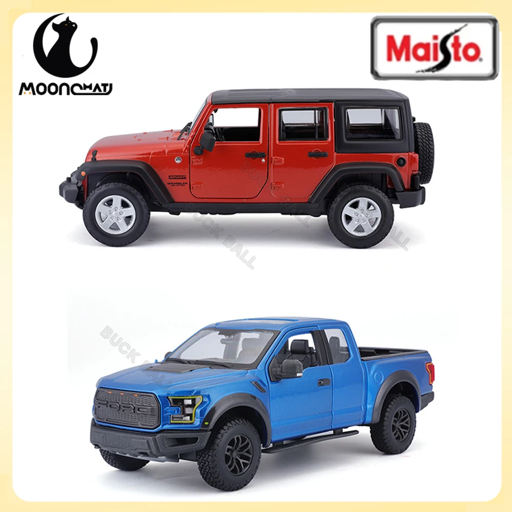 1:24 Maisto 2015 Jeep Wrangler Unlimited Model Zinc Alloy Car Chevrolet Die Cast  Sports Car Collection Luxury Vehicle Toy Gift