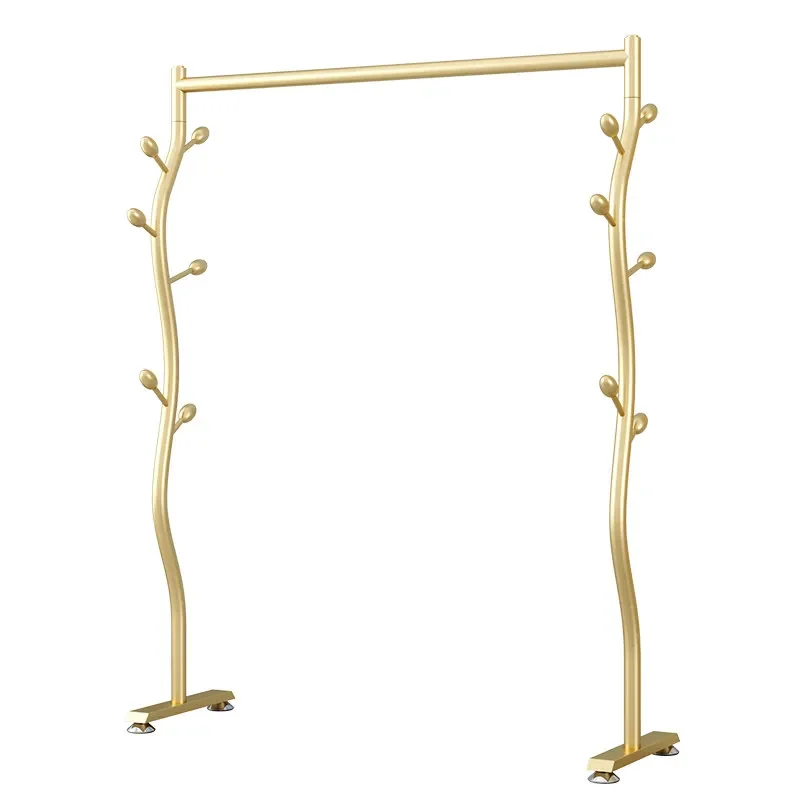 

OutdoorHanging Hanger Floor-to-ceiling Bedroom Simple Hanger For Clothes Coat Rack Small Clothes Pole Racklog1