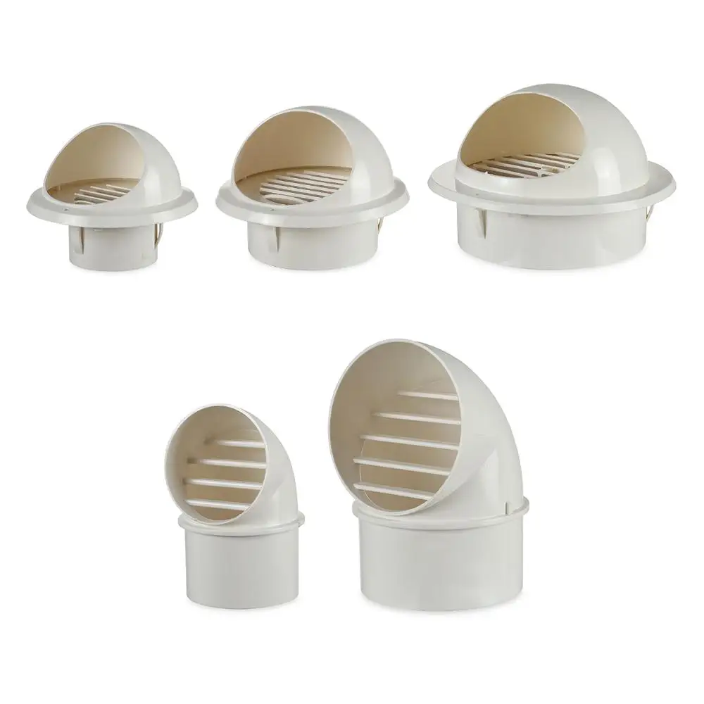 Round Air Circulation Prevent Pest Ducting Ventilation Grilles Vents Waterproof Cap Vent Outlet Cover Exterior Wall Air Vent