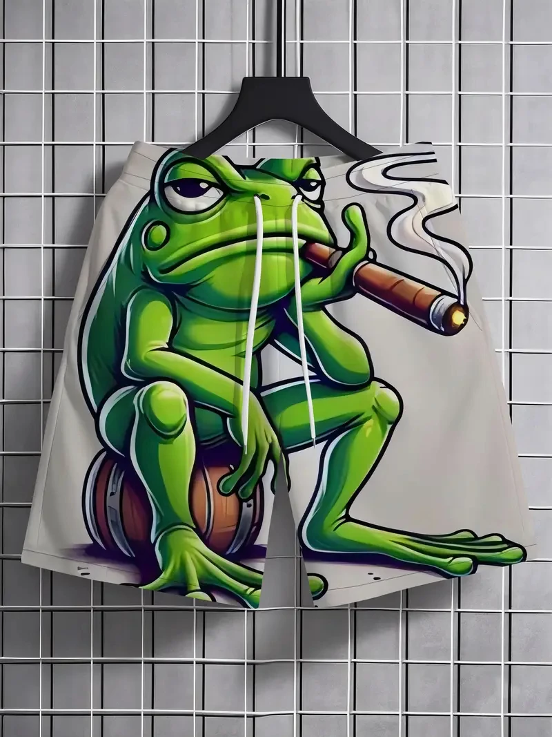 

Забавные пляжные шорты с 3d принтом лягушки, мужские плавки, летние спортивные шорты для серфинга с животными, детская праздничная одежда для вечеринок