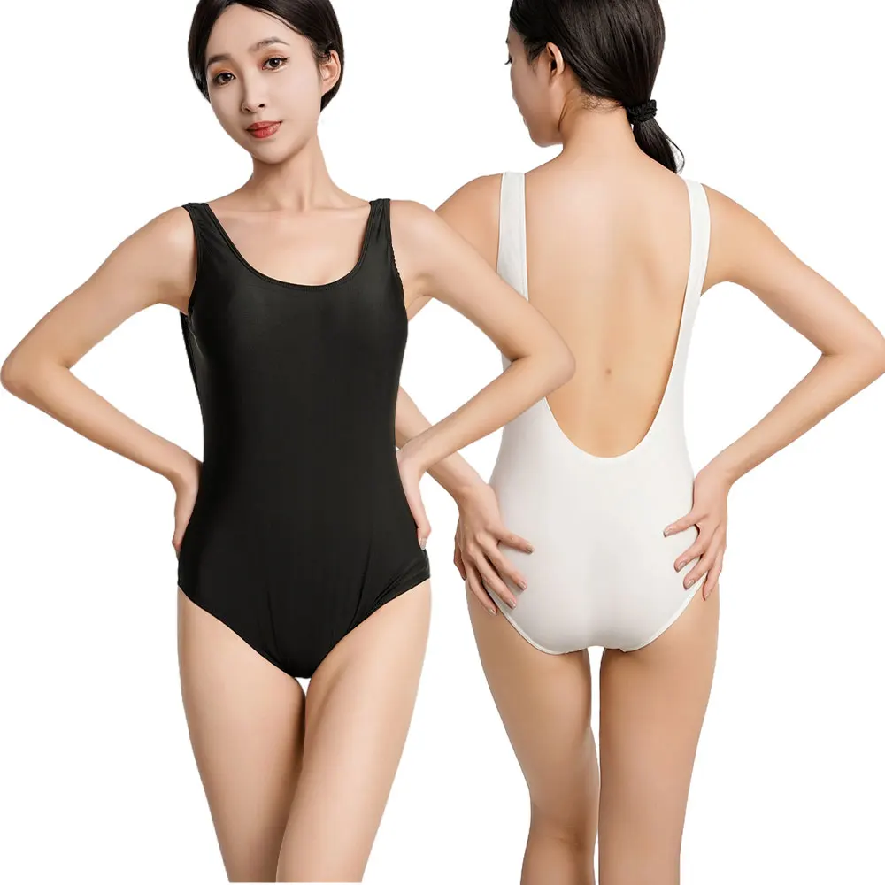 2024 New Women Summer One Piece Sexy Swimwear Backless Bodysuit Swimsuit Solid Color Female Bikini Bathing Suit Surf Beachwear