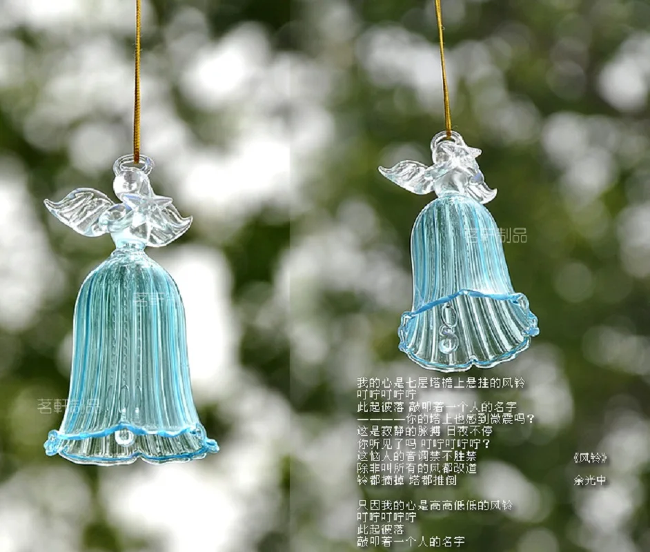 O.RoseLif  Wedding Decoration Invitations Married Transparent Glass Angel Gift Wind christmas tree decorations for home navidad