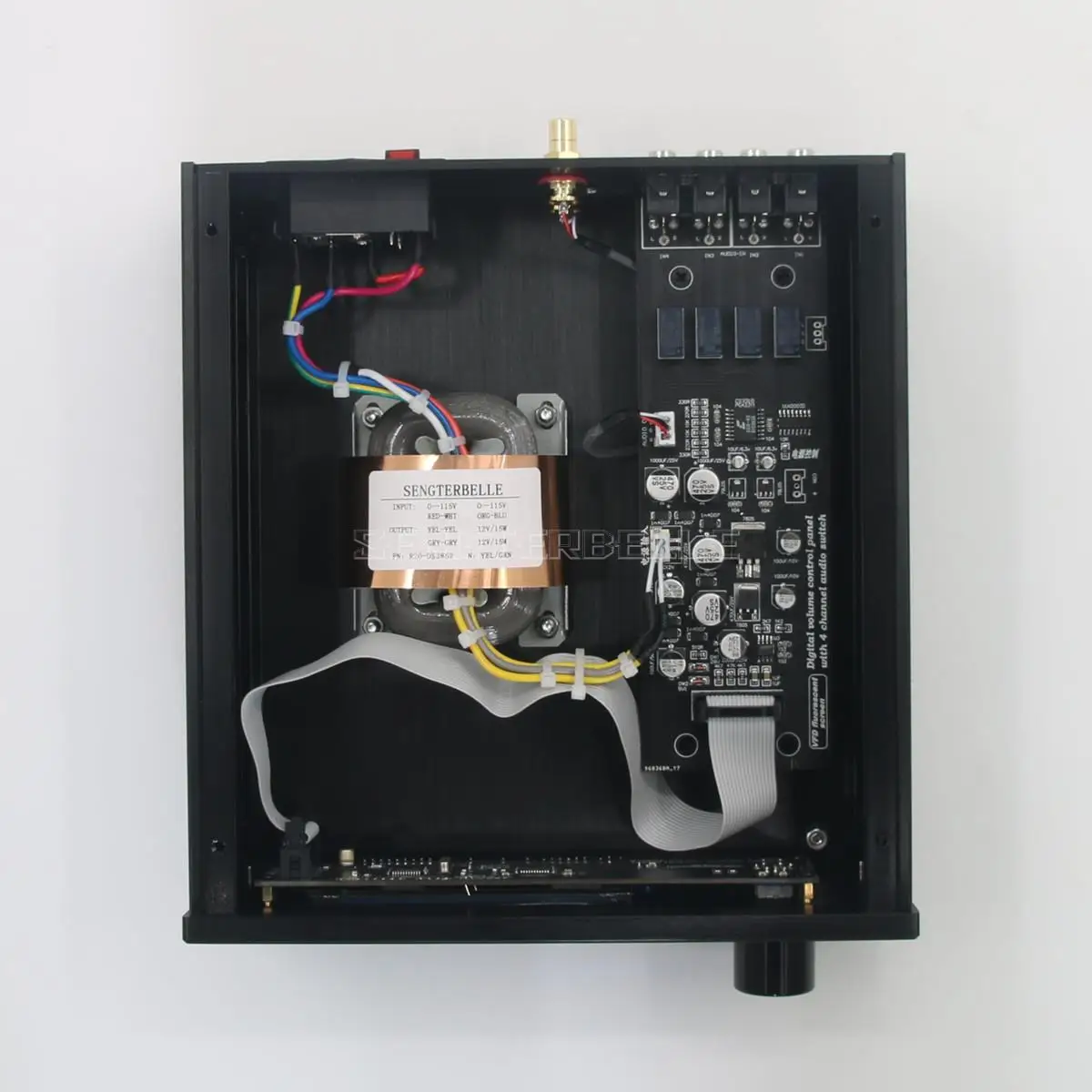 CS3310 التحكم عن بعد وحدة التحكم في مستوى الصوت HiFi مكبر الصوت المنزلي مع 4-طريقة إدخال التبديل VFD العرض