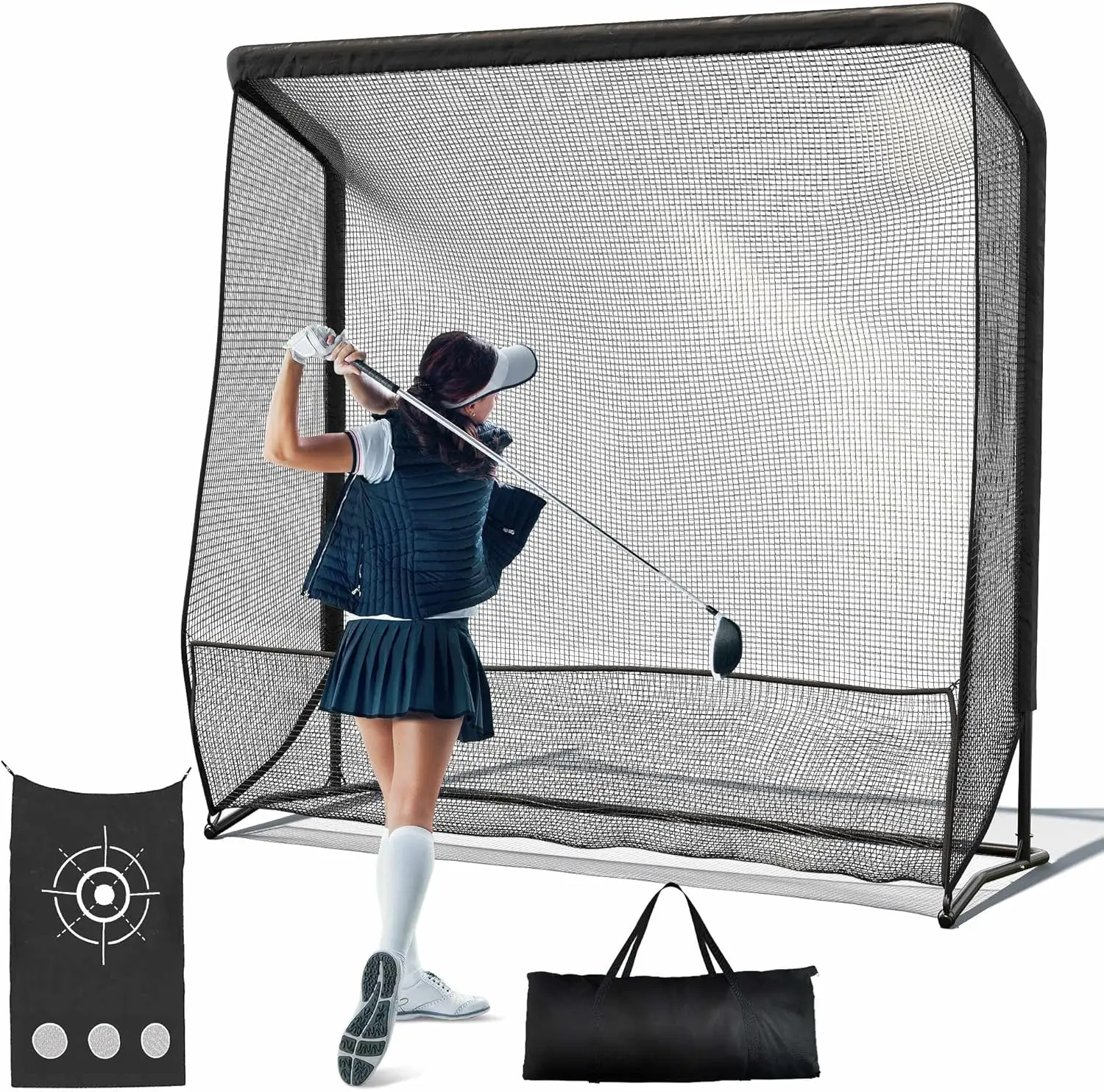 10ftx7ft Wholesale Golf Net Pro High Quality Indoor Outdoor Hitting Net With Target Cloth Personal Driving Range Factory