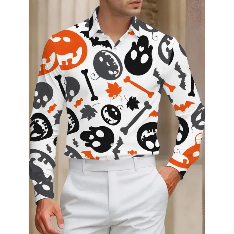 جديد الرجال قميص طويل الأكمام أزياء الحصان الغربي عارضة تنوعا الأزياء 3D زهرة مطبوعة الصيف أعلى /