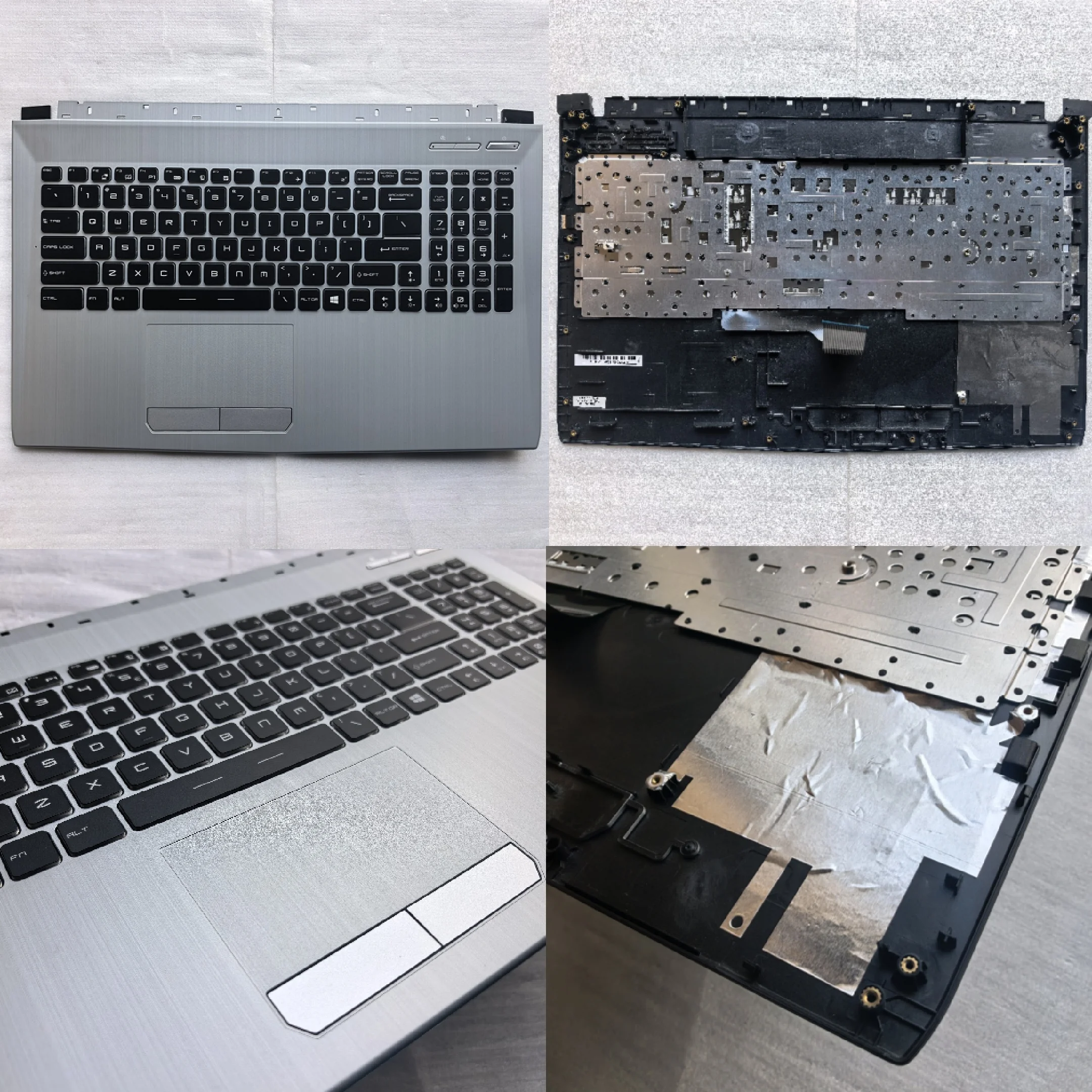 No-backlit New laptop palmrest cover with keyboard for MSI GL62 GV62 GP62 GL62VR MS-16J3 16J4 MS-16J9 MS-16J5
