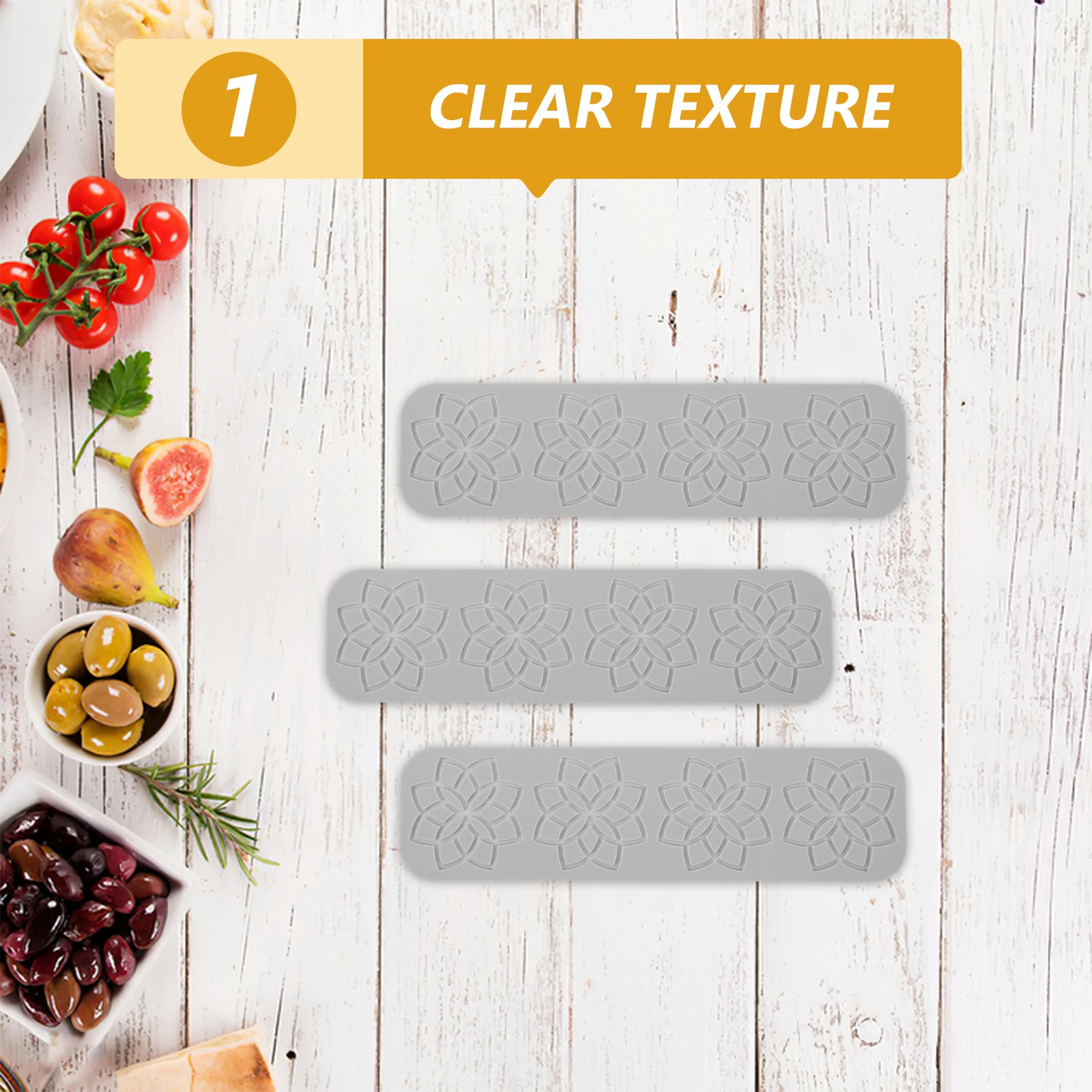 

4Pcs Lotus Lace Silicone Molds Embossed Cake Fondant Decorating Sugarcraft Chocolate Dessert Baking Mat Lace Molds Silicone