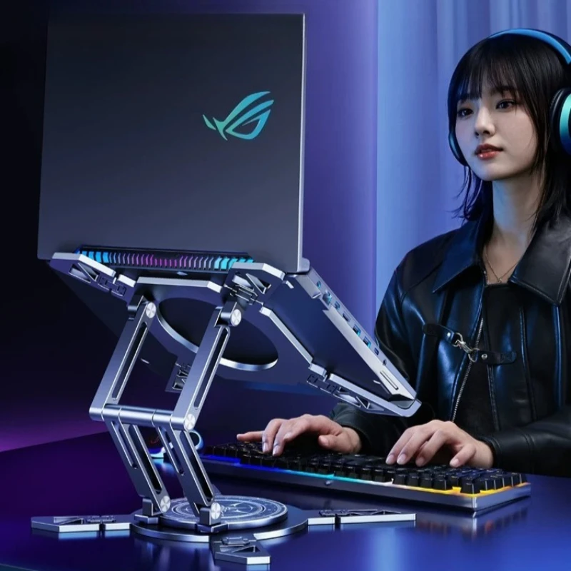 Rotating Laptop Stand Metal Folding Cooling Adjustable Laptops Bracket Tablet Portable Holder Laptops Height Increase Base