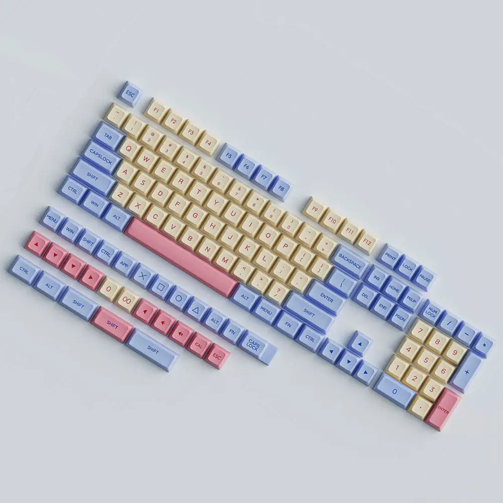 

132Pcs Mechanical Keyboard Keycaps Universal Replacement Keycap Set Style Gaming Keyboard Plastic Key Caps