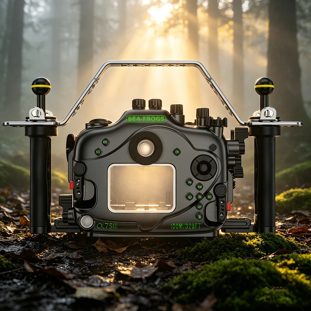 Seafrogs 100 m waterproof professional aluminum alloy waterproof case For Sony A7SIII Sony FE 16-35 F4 ZA OSS