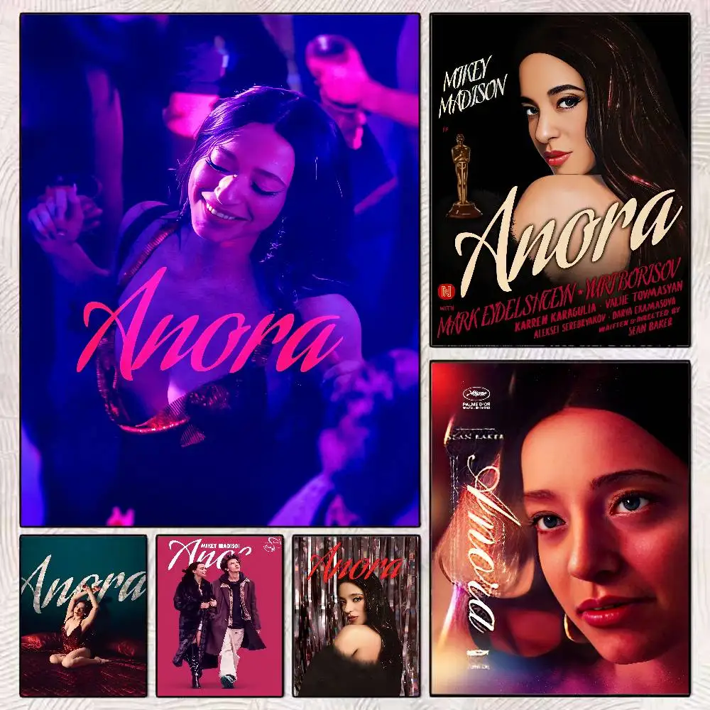 Anora Movie Poster Prints For Living Room Bedroom Home Decor Romantic Comedy Oscar Film HD Picture Canvas Painting Wall Art
