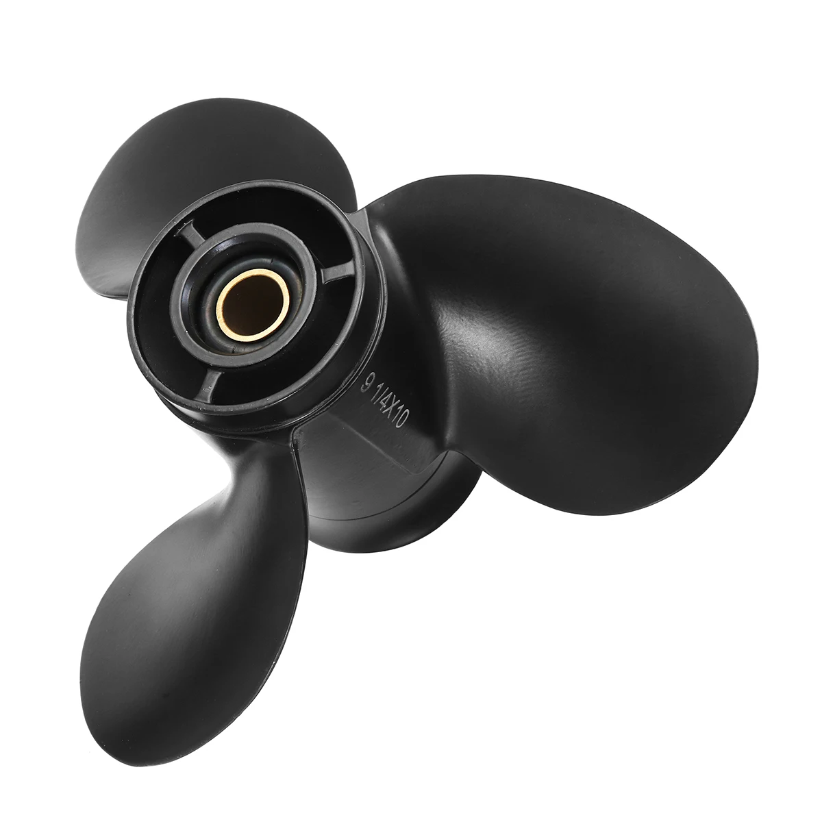 For Evinrude Johnson BRP 8-15HP Aluminum Alloy Outboard Propeller 13 Spline Tooths Black 3 Blades 174950 / 778772 9 1/4 x 10