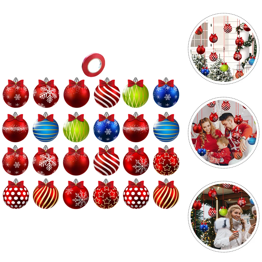 

Christmas Ornaments Set Xmas Hanging Balls Decor Christmas Decoration Props For Tree Home Office Party Plastic Pendant