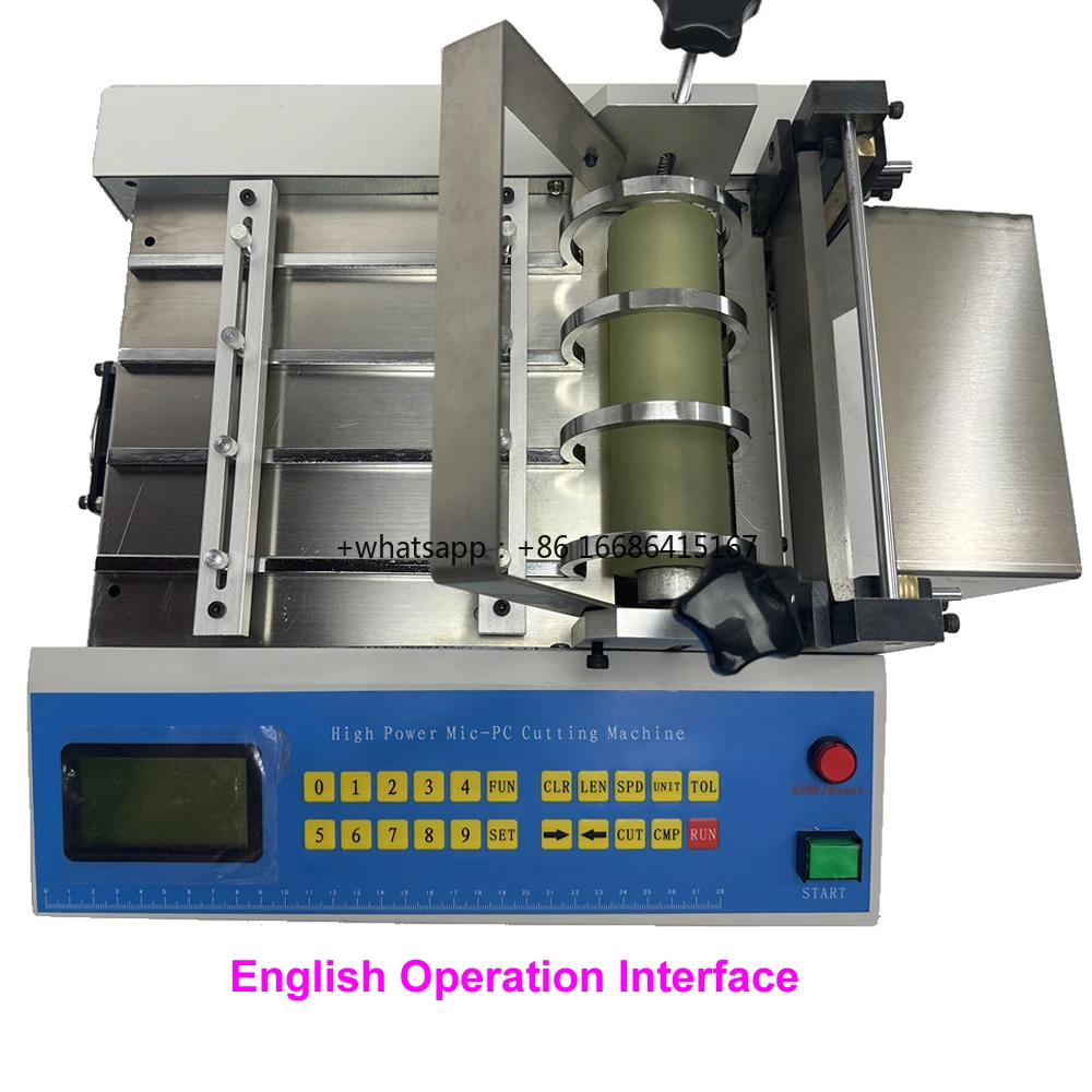 

800W Automatic Heat Shrinkable Tube Cutting Machine Copper Steel Iron Wires Rubber Tube Slicing Machine 220V Cutting Width 160mm