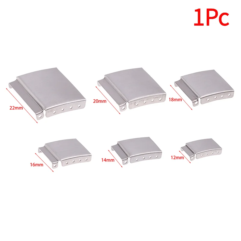 1Pc Silvery/Golden 12-22MM Steel Watch Band Bracelet Extender Clasp Extension With Step Strap Accessory For Watch Repair.