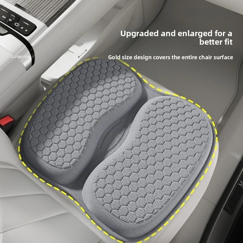 Gel Car Seat Cushion, Honeycomb Breathable Cooling Pad, Universal Auto & Office Chair Pressure Relief Seat Mat