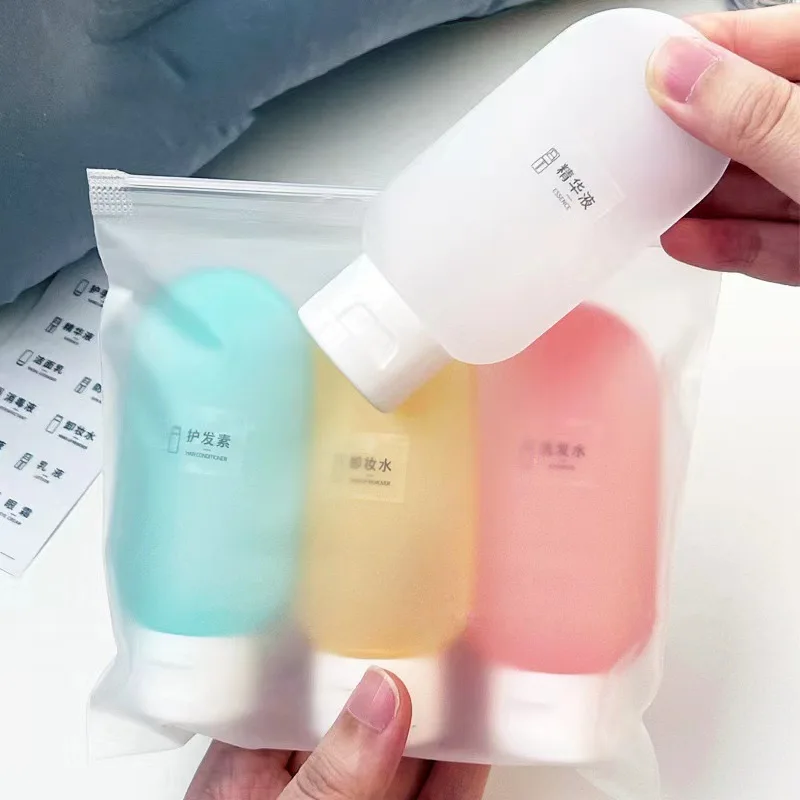 3Pcs 60ml 여행 병 세트 리필 용 병 소프트 크림 로션 샴푸 스퀴즈 튜브 빈 화장품 용기 메이크업 도구