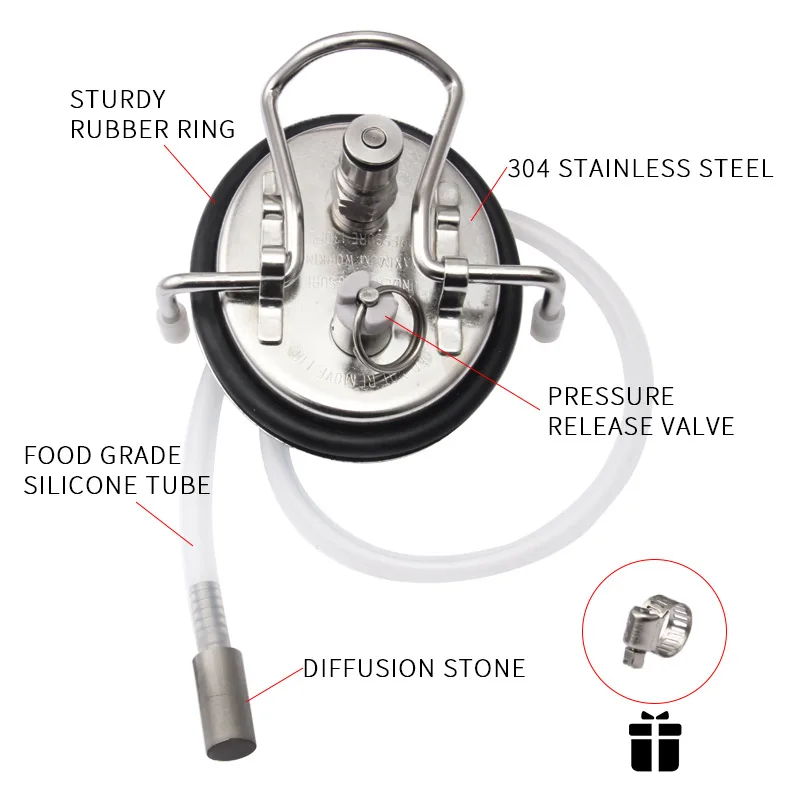 Beer soda bucket with exhaust valve, Coke bucket with diffuser 50cm20 