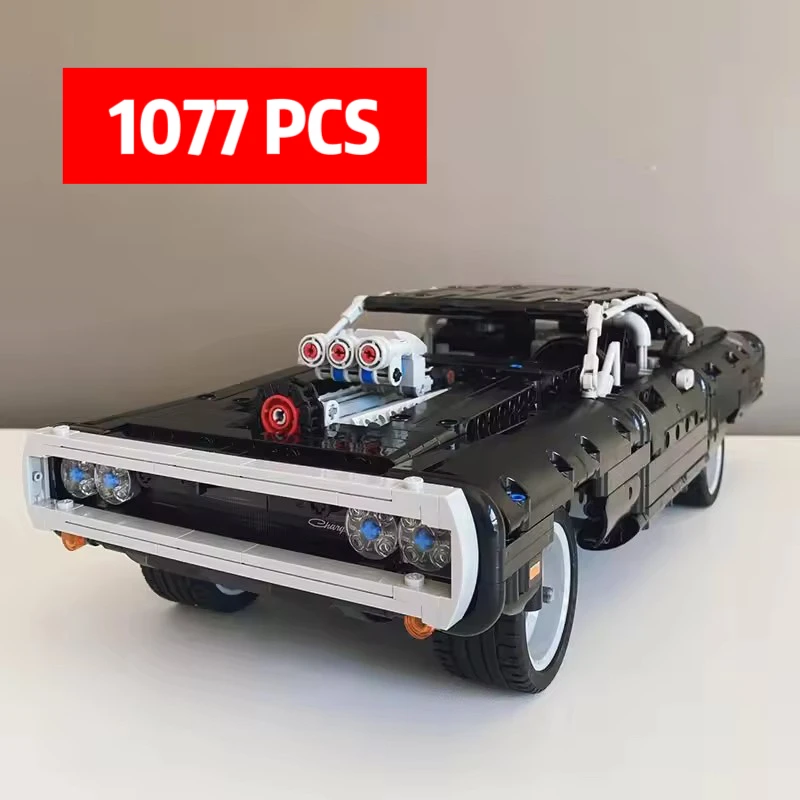 

Горячая новинка: Конструктор Hot Moc Bricks Tech Car Series — Модель Doms Dodge Charger 42111, 1077 деталей, гоночный автомобиль. Подарок для мальчиков и детей.