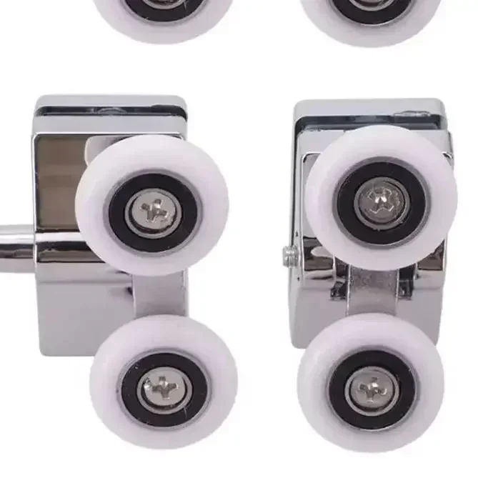 

8PCS Twin Shower Screen Door Rollers/Runners/Wheel Top And Bottom 23mm Replacement Bathroom Sliding Glass Door Accessories