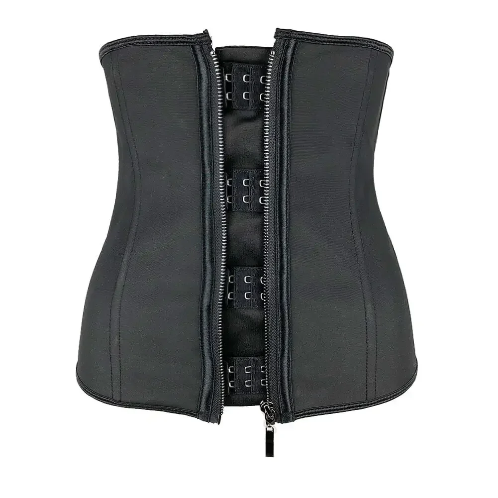 XXS - 6XL Women Latex Waist Trainer Body Shaper Corsets Steel Bone Zipper Cincher Top Slimming Belt Shapers Shapewear Plus Size