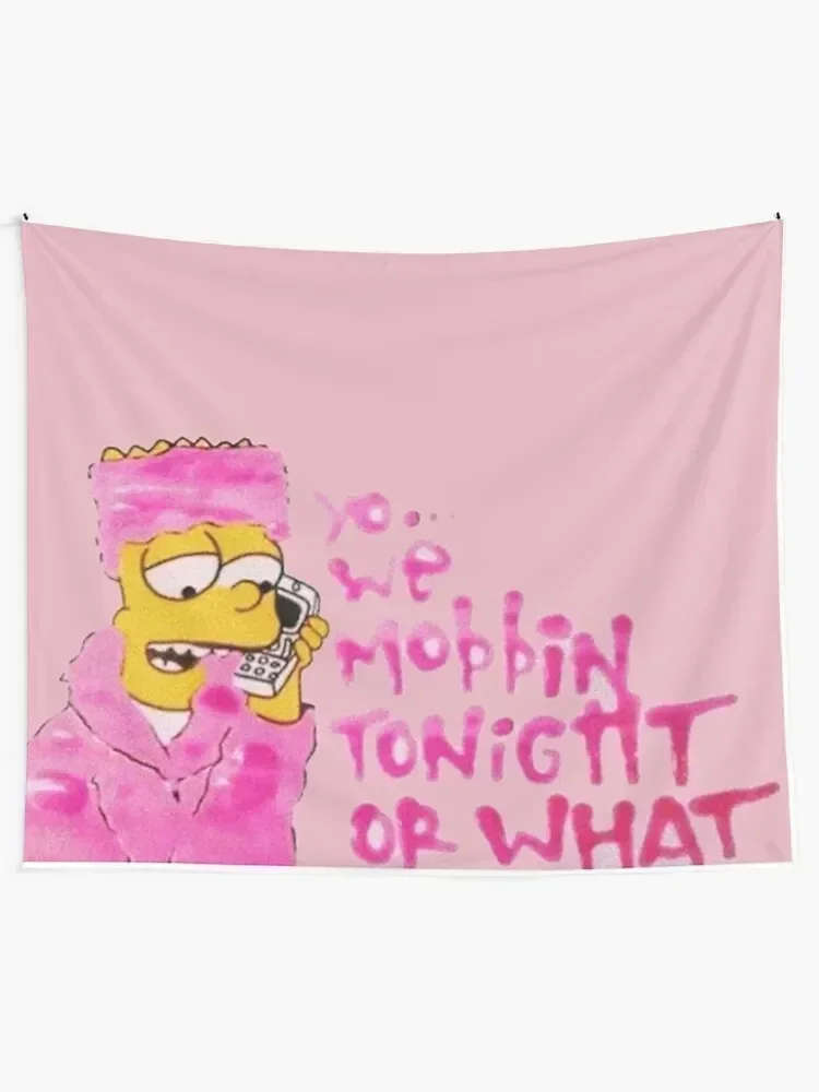 YO WE MOBBIN TONIGHT OR WHAT Tapestry Kawaii Room Decor Decor For Bedroom Decoration Bedroom Home Decor Aesthetic Tapestry