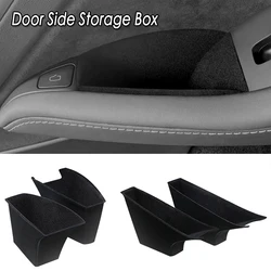 4pcs Front Rear Door Side Storage Box Door Handle Armrest Tray Organizer for Tesla Model 3/Y 2017-2023