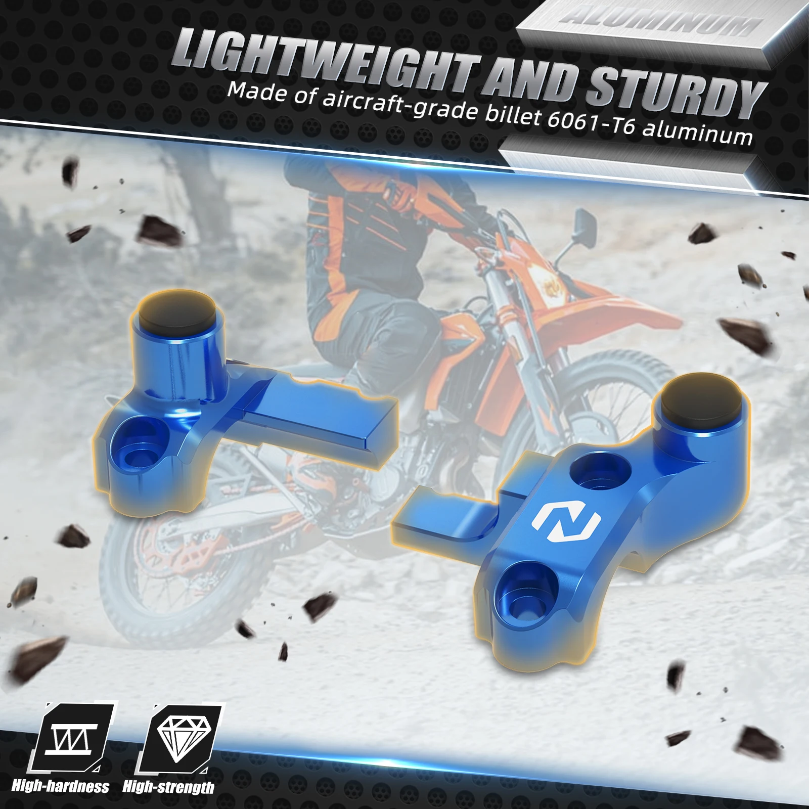 NICECNC For Husqvarna TC 125 250 FC FX 450 350 250 TX 300I 2022-2024 Front Brake Clutch Master Cylinder Clamp Guard Mirror Mount - Image 5