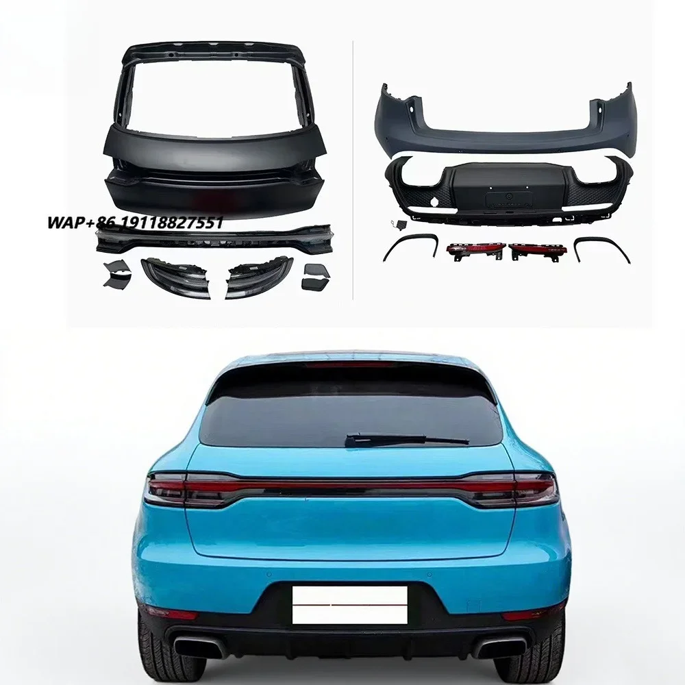 Import External Light Cars Bumper Body Kit Parts for  Macan 2014-2022 Upgraded to 2023 Rear Bumper Taillights Tailgate