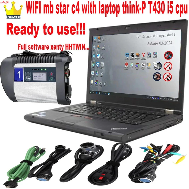 

MB Star C4 multiplexer sd connect C4 HHT WIN Software SSD wifi mb star c4 scanner odb 2 cable laptop T430 benz diagnostic tool