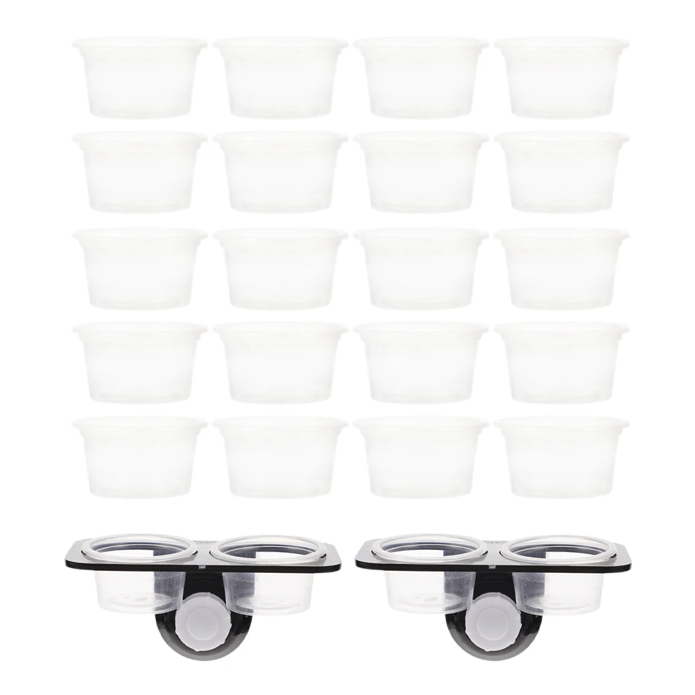 

1 set Plastic Reptile Feeder Gecko Feeding Ledge Dishes for Cage Water Bowls Easy to Long Lasting Pet Supplies