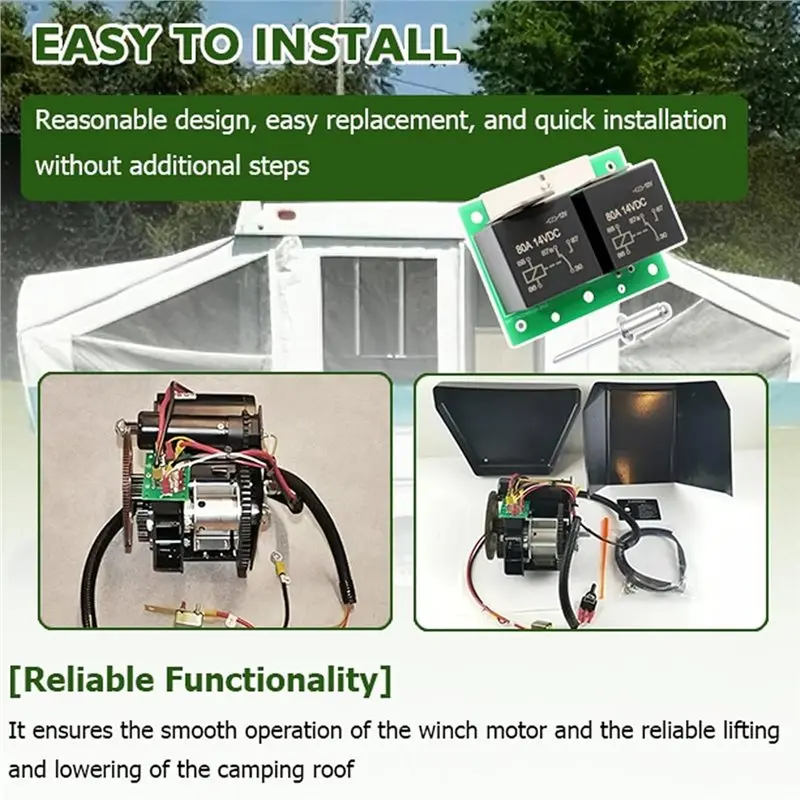 Smart-R001751 Relay Fits For Up Camper RV 12 Volt Motorized Winch Replaces Model P92001 Power Winch,RV Replacement Part