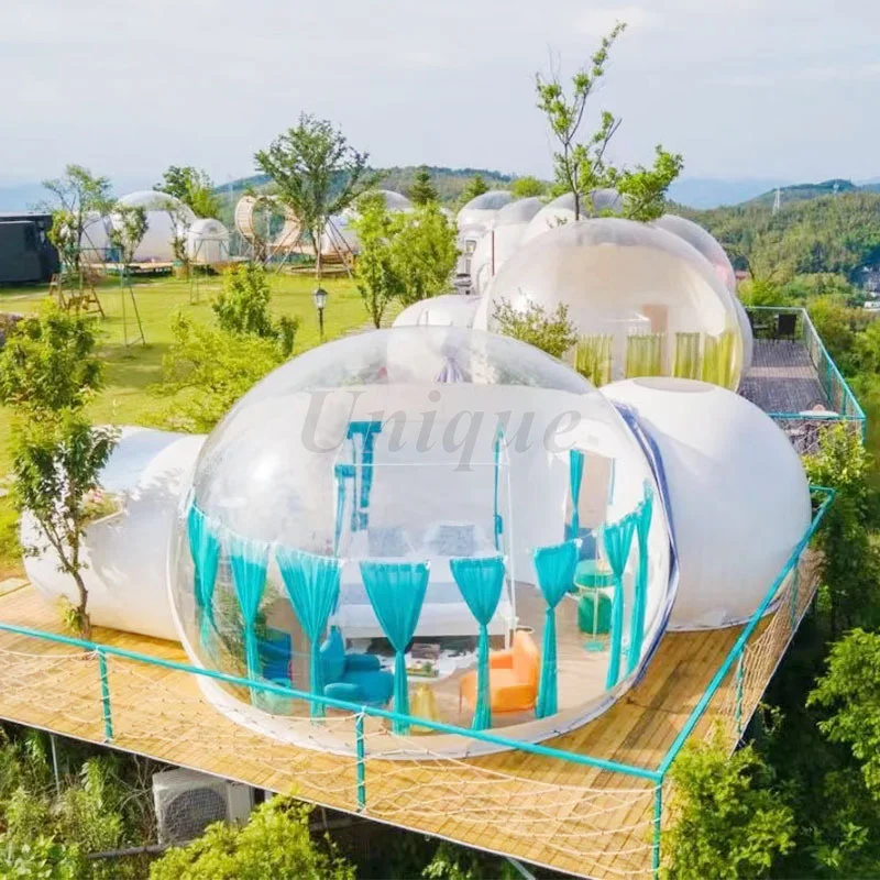 Commercial Outdoor Inflatable Bubble Hotel House Tent, Transparent Igloo Dome Camping Tent