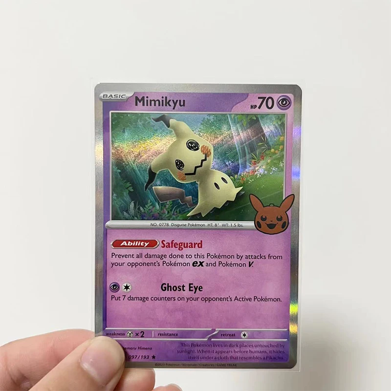 

Подлинная карта PTCG Pokemon Anime Card Store, американское издание, мобильная игра на Хэллоуин, карты «Битва против Пикачу, Генгар», карты