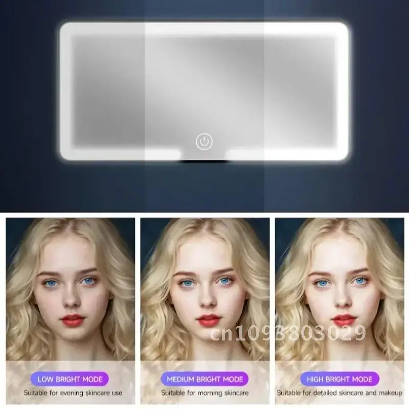 LEDライトモード無段階調光サンバイザー車のミラーミラーバニティバニティタッチミラーセンサー便利な充電式