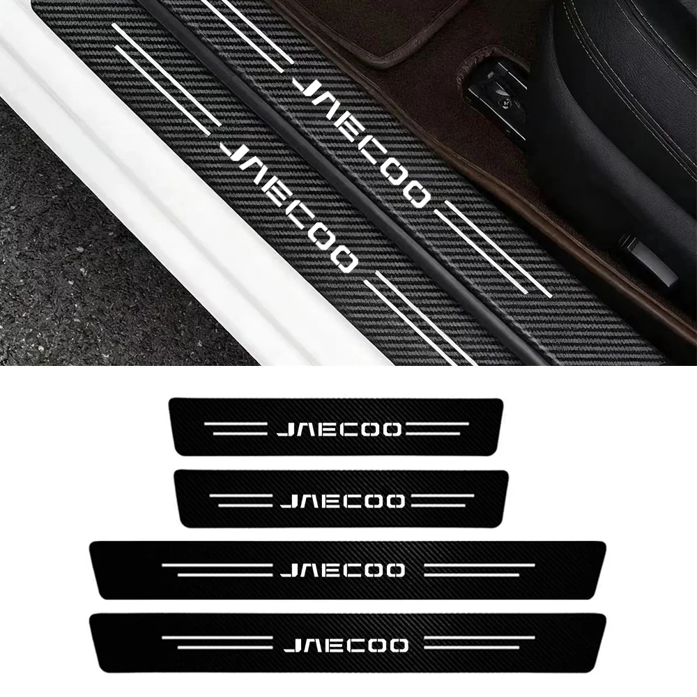 

4Pcs Carbon Fiber Car Door Sill Protector Sticker for Jaecoo J7 J8 7 Tiggo 8plus 8 5 Plus 7pro Max Anti-Scratch Auto Accessories