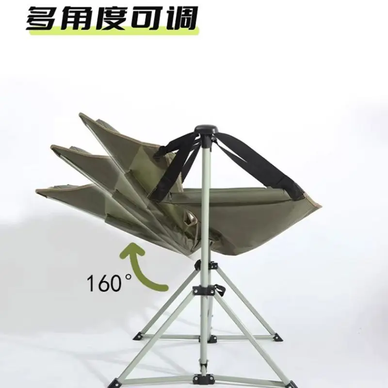Foldable Moon Chair Lunch Break Leisure Oxford Cloth Portable Lounge Chair Outdoor Camping Rocking