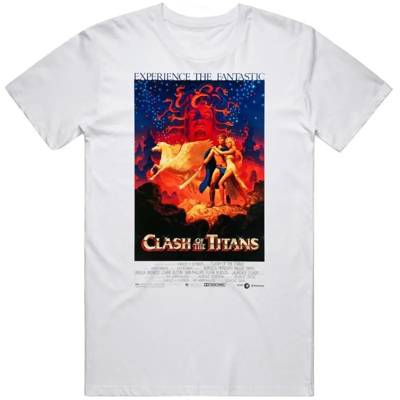 Retro Classic Clash Of The Titans 1981 Poster Movie Fan T Shirt