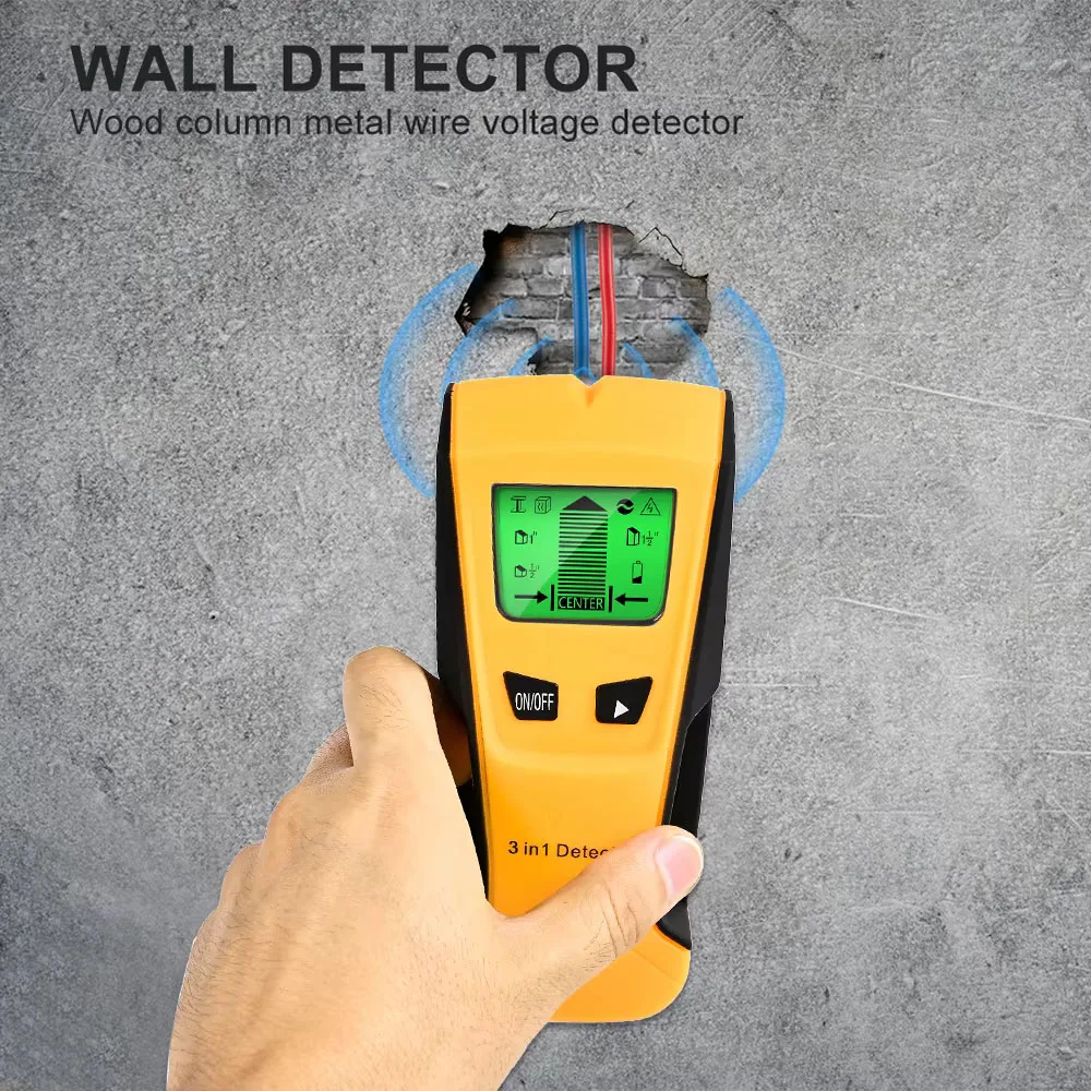 Wall Scanner 3 In 1 Metal Detector Find Metal Wood Studs AC Voltage Live Wire Detect Electric Box Finder Wall Detector