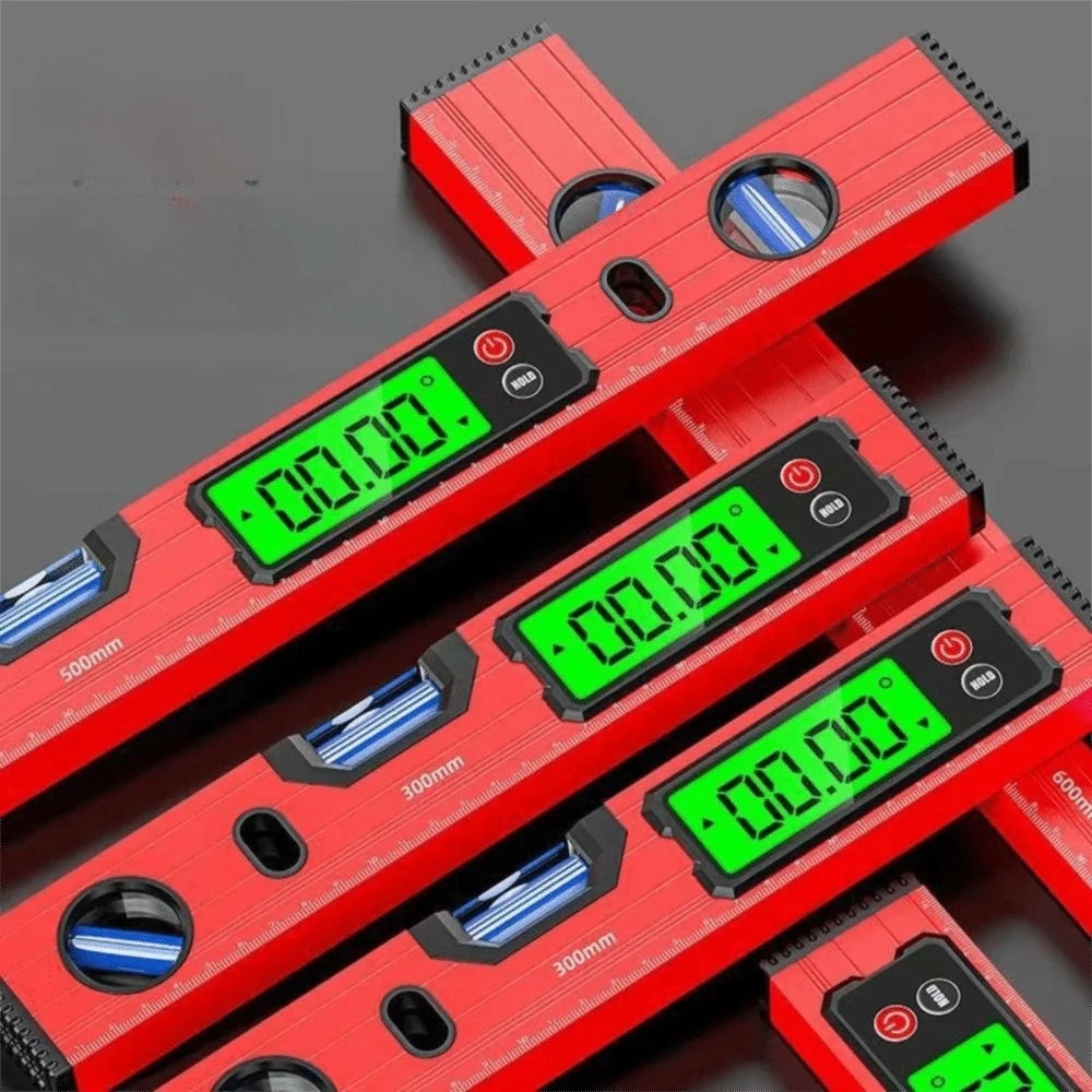 Aluminum Alloy Digital Level Ruler 0-90° Range Bubble Level Digital Spirit Level 30/40/50/60/80/100cm Measuring Tool
