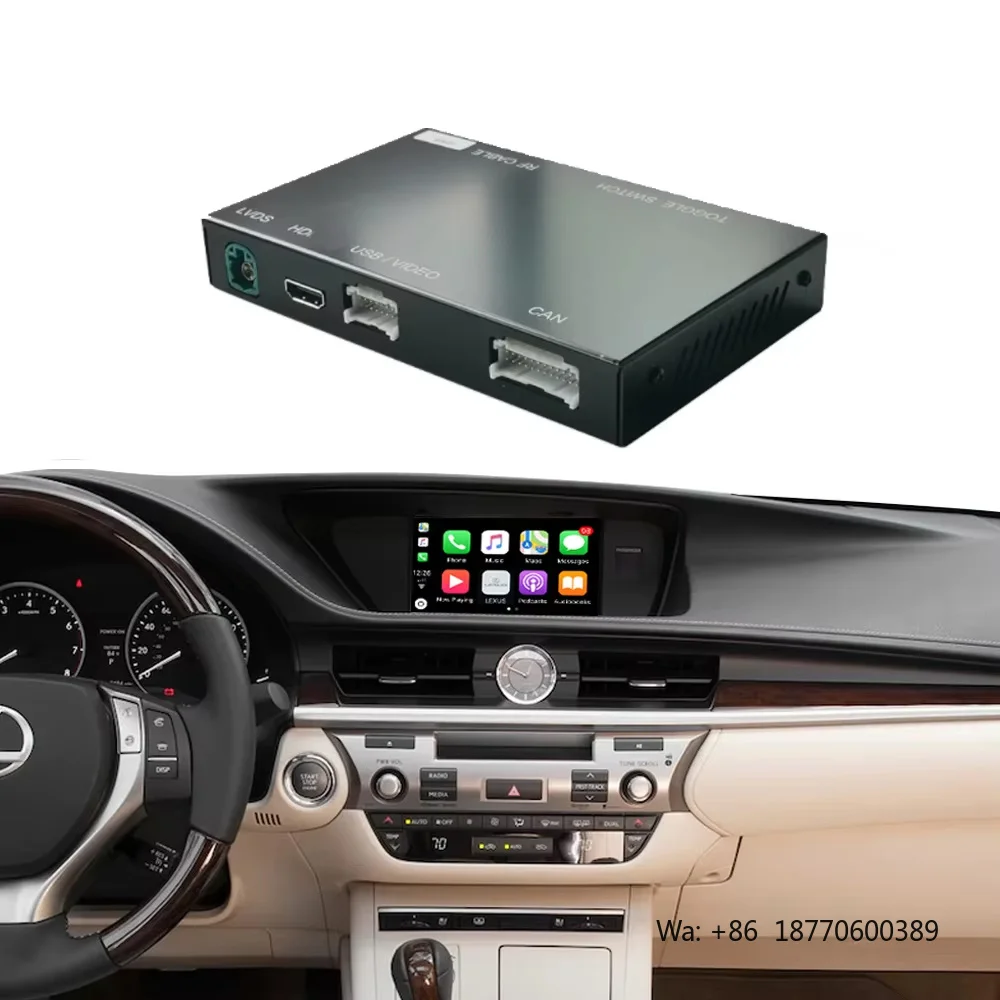 Road Top Mirrorlink Adapter Support Siri Wireless Carplay Box Apple CarPlay Android Auto Module for Lexus ES 2014-2019